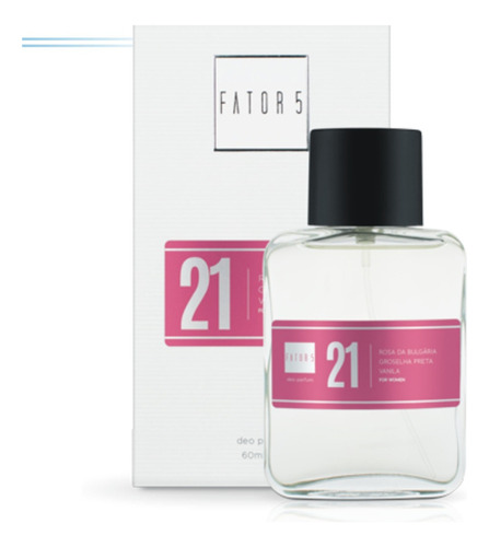 Perfume Feminino Nº 21 60ml Rosa Da BuLGária Groselha Preta Vanila