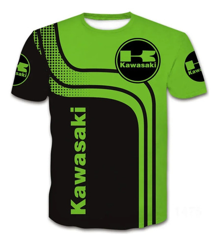 Camiseta De Manga Corta Con Estampado 3d Kawasaki