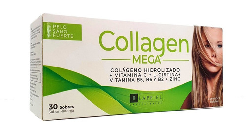 Colageno Mega Lappiel Refuerza Pelo Uñas Bebible X30 Sobres