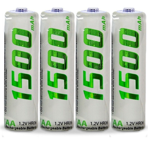 Pilas Baterias Recargables Aa 1.2v 1500mah Blíster X4