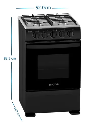 Cocina De Piso A Gas 51 Cm Negro Mabe Cmc5100na1 Negro