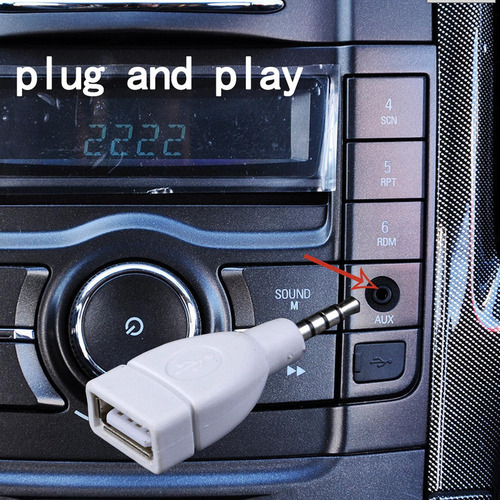 2 Conector De Audio Aux Macho De 3,5 Mm Automático A Usb