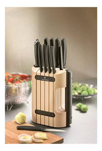 Victorinox Block Cuchillo Sc De Cocina Con 11 Piezas, Negro