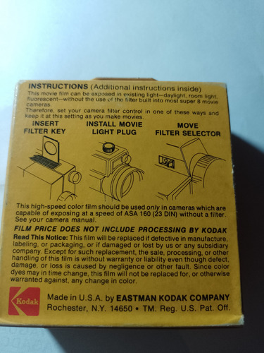 Rollo Kodak Ektachrome 160 Super 8