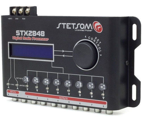 Processador De Áudio Stetsom Stx2848 2 Canais (Usado)