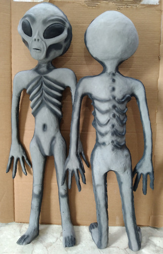 Muñeco Alien Roswell-man Un Metro - Ovni Memes Área 51 Gris (Usado)