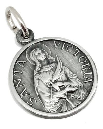 Medalla Santa Victoria - Cadena + Grabado - 18mm / Al