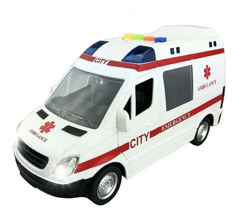 Ambulancia City Service Rescue Con Luz Y Sonido Mundotoys