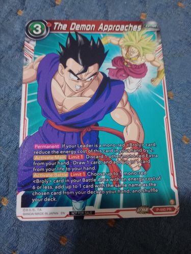 The Demon Approaches (zenkai Series Tourna Carta Dragon Ball