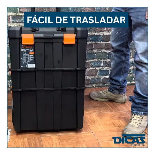 Caja De Herramientas Con Ruedas Desmontable Truper