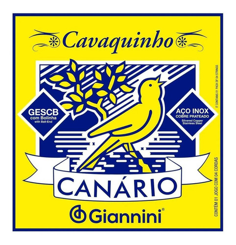 Encordoamento Giannini Canário Cavaco C/bolinha