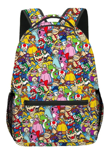 Super Mario Bros Mochila Escolar Viaje Portátil Bolsa #03