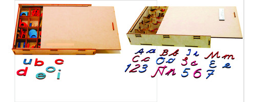 Kit Abecedario Montessori Manuscritas C/números + Imprentas