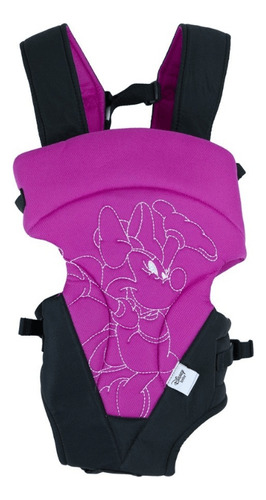 Mochila Porta Bebe Canguro Con Arnes Disney Original Negro/r