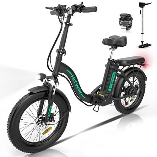 Hitway Bicicleta Electrica Para Adultos, 20  Fat Tire E Bike