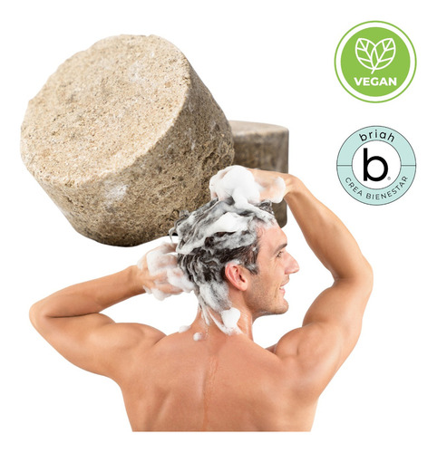 Shampoo Solido Organico Vegano + Cb Briah 200mg