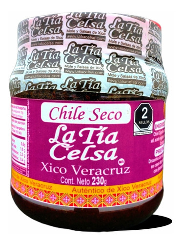 Salsa De Chile Seco (chipotle) La Tía Celsa. Frasco 250 Gr