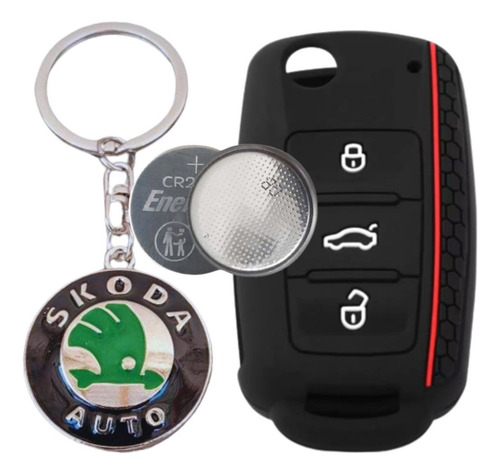 Protector Llave Skoda Octavia Rapid +llavero +pila Nuevo..