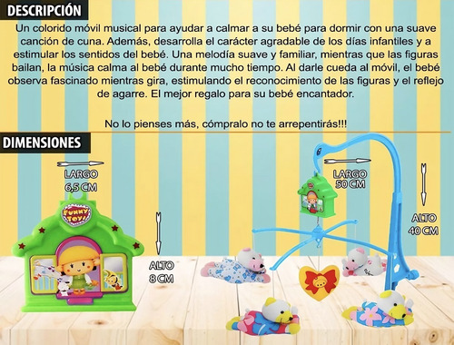 Imagen 2 de 7 de Movil P/bebe Cuna Corral Didactico Musical Diversion