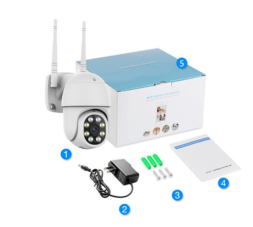 Cámara Seguridad Wifi Domo Movimiento 360 Exterior Full Hd