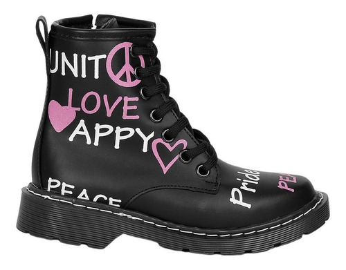 Imagen 2 de 8 de Botín Moda Niña Salvaje Tentación Negro 23903502 Tacto Piel