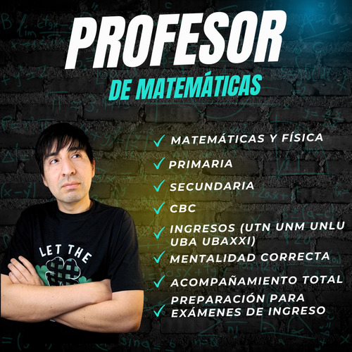 Profesor Particular Matemáticas Online Secundario Cbc Utn