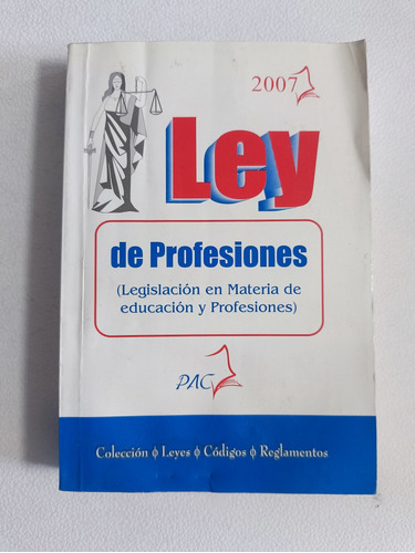 Libro - Ley De Profesiones 