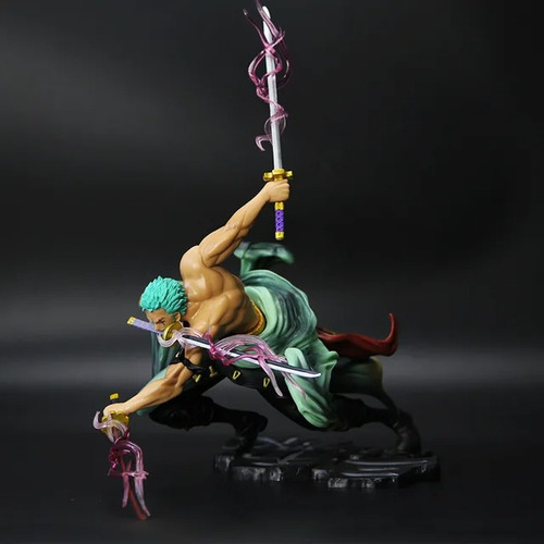 Boneco Action Figure Roronoa Zoro One Piece Com Espadas