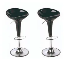 Comprar Set 2 Banquetas Taburetes Regulables Shoppy Alta Desayunador Moderno Color Blanco Rojo Muebles Para El Hogar Color Negro
