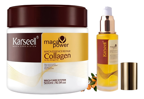 Combo Karseell Original:aceite De Argán Y Mascarilla Capilar