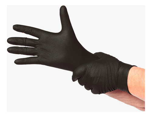 Guantes Nitrilo Texturizado Naranjo Profesional 50 Unidades