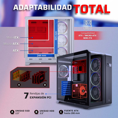 Gabinete Gamer Media Torre Tank Expert Curve 7400 Legend