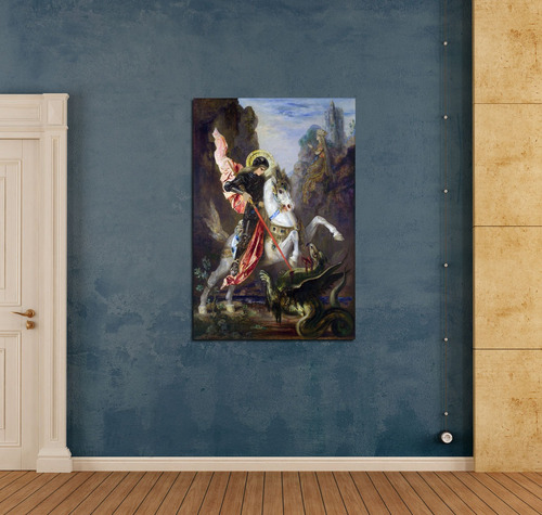 Vinilo Decorativo 50x75cm San Jorge Y El Dragon Saint George