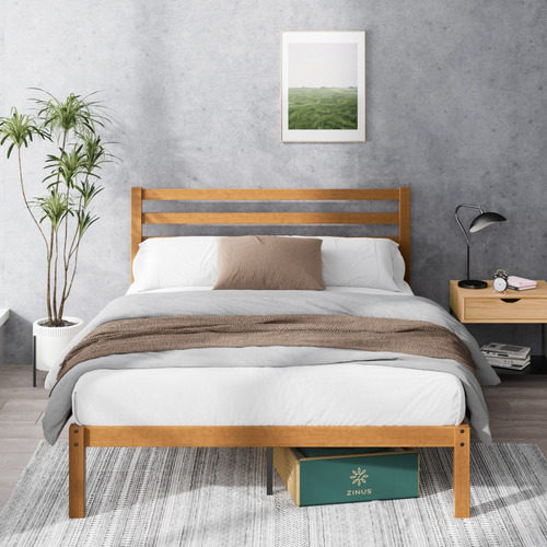 Zinus Leah | Base De Cama Queen De Bambú Con Cabecera