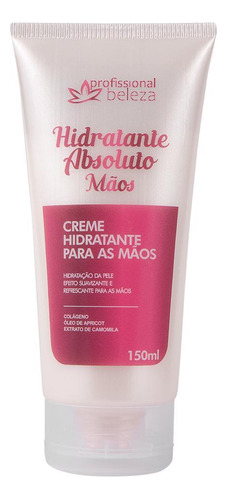 Creme Hidratante Mãos Absoluto Profissional Beleza 150ml