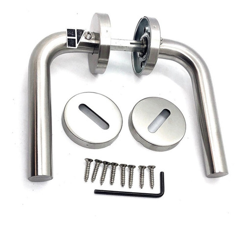 Imagen 3 de 8 de Manija Picaporte Media Curva Doble Acero Inox Tipo Toshi