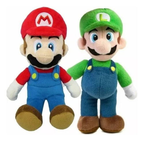 Peluches Mario Bros + Luigi 25 Cms Super Mario Kawai