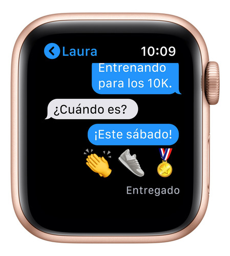 Imagen 5 de 8 de Apple Watch Series 6 (GPS) - Caja de aluminio oro de 40 mm - Correa deportiva rosa arena
