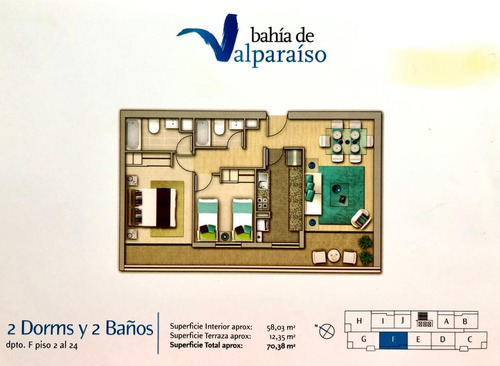 Departamento 2d 2b Gran Terraza Cerro Las Delicias