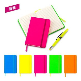 Libreta Pequeña Pointer Con Liga Color Neon