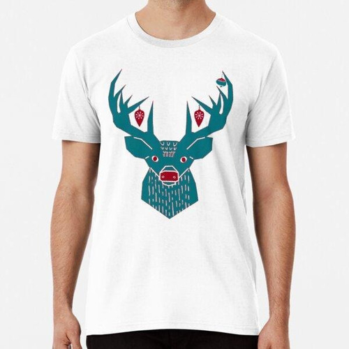 Remera Scandia Christmas Moose Angel Bule Y Red Scandia Algo