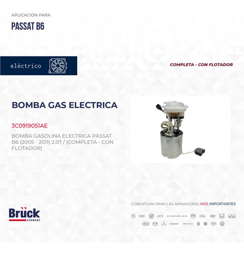 Imagen 3 de 4 de Bomba Gasolina Passat 06 07 08 09 10 11 2.0 Lts Electrica