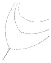 Comprar Collar De 3 Largos. Acero Quirúrgico. Chapados Plata Y Oro.