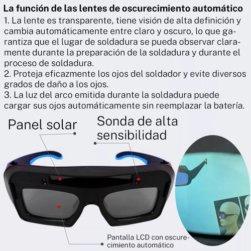 Gafas De Seguridad Para Soldar Con Oscurecimiento Automático