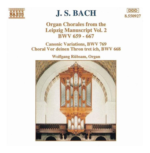 Organ Chorales Vol 2/rubsam - Bach (cd) - Importado