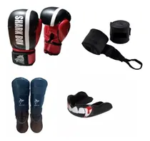 Comprar Kit Kick Boxing,mma, Guante Profesionales+tibial+venda+bucal