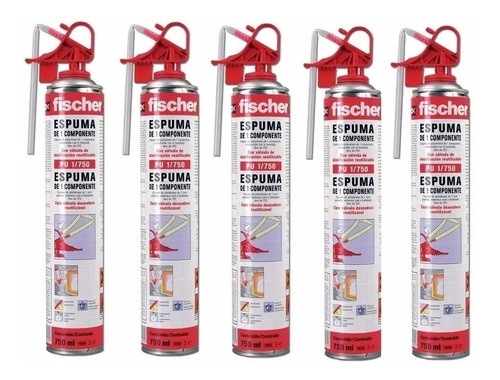 Espuma Poliuretano Fischer Expandido Aerosol 1/750 Caja X 12