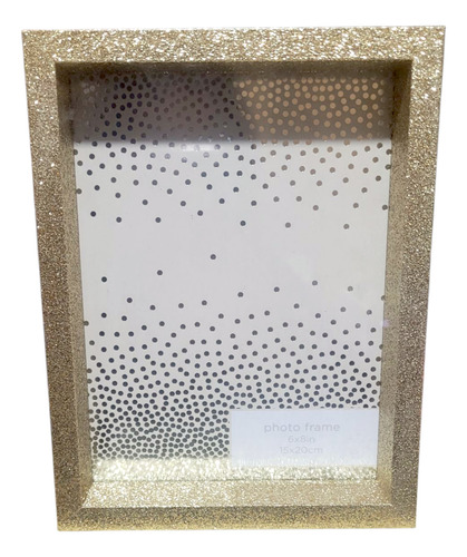 Portaretrato Madera Marco Brilloso 15x20 Cm Dorado