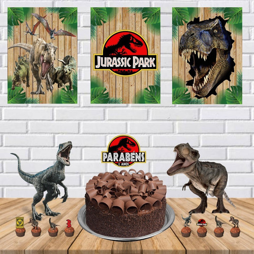 Kit Aniversário Jurassic Park Só Um Bolinho 