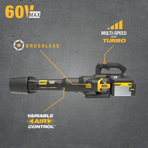 Soprador de folhas P Cat® Dg651.9 60v 800 Cfm 170 Mph de altura